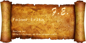 Feiner Erika névjegykártya