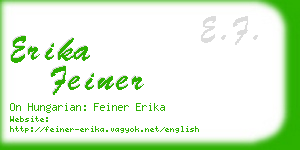 erika feiner business card